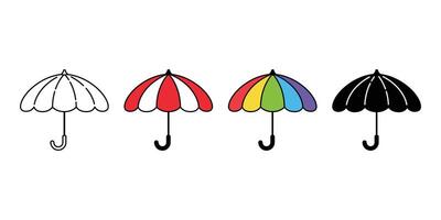 guarda-chuva ícone arco Iris logotipo lgbt orgulho chuva desenho animado personagem símbolo rabisco ilustração Projeto vetor