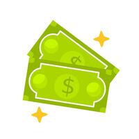 verde dinheiro conta com uma dólar placa ilustração perfeito para financeiro conceitos, o negócio apresentações, bancário anúncios, moeda desenhos, e dinheiro temático gráficos vetor