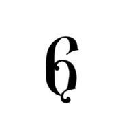 figura. vetor. logotipo da empresa. ícone para o site. número separado do alfabeto russo. estilo gótico neo-russo antigo dos séculos 17-19. vetor