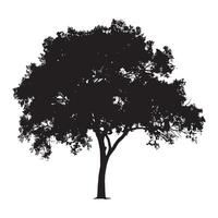 uma detalhado cinza árvore silhueta vetor
