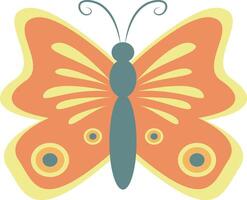 adorável borboleta com fofa desenho animado Projeto. isolado ilustração. vetor