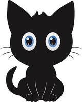 silhueta do internacional gato dia. com fofa olhos Projeto. isolado em branco fundo vetor