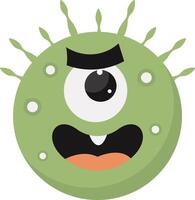 fofa e engraçado bactérias vírus personagem. com desenho animado Projeto estilo. isolado em branco fundo. vetor