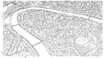 3d ilustração do cidade e urbano dentro verona Itália vetor