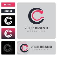 carta c logotipo marca, logotipo conjunto moderno, profissional logotipo vetor
