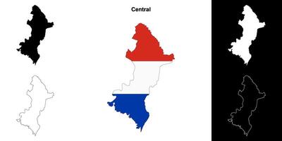 central departamento esboço mapa conjunto vetor