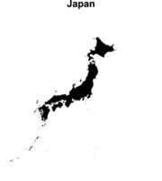 Japão em branco esboço mapa Projeto vetor