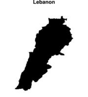 Líbano em branco esboço mapa Projeto vetor