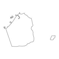 emirado do dubai mapa, administrativo divisão do Unidos árabe emirados. ilustração. vetor