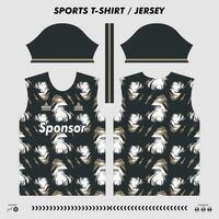 camiseta esporte projeto, sublimação camisa, pronto para imprimir. sublimação vetor