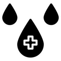 ícone de glifo de doação de sangue vetor