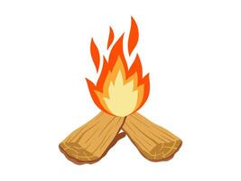 fogueira madeira ilustração vetor