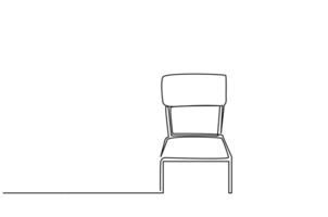 1 clássico estilo cadeira ninguém linha arte Projeto vetor