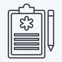 ícone emergência serviço relatório. relacionado para emergência símbolo. linha estilo. simples Projeto ilustração vetor