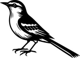 Pássaro mimo ícone Projeto silhueta vetor