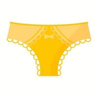 mulheres amarelo elegante retro lingerie calcinha. conceito de moda. vetor