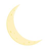crescente lua dentro desenho animado estilo isolado em branco fundo. período noturno símbolo vetor