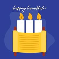 ilustração vetorial feliz hanukkah festival de ordenação vetor