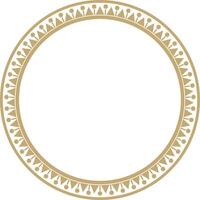 dourado volta turco ornamento. otomano círculo, anel, quadro. vetor