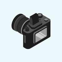 equipamento de câmera de fotógrafo profissional isométrico vetor