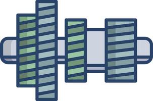 engrenagem sistema linear cor ilustração vetor