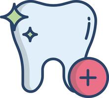 dental Verifica linear cor ilustração vetor