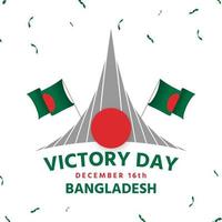 dia da vitória de bangladesh e celebração vetor