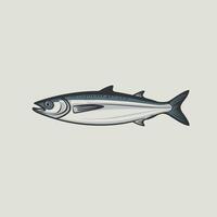 anchovas peixe. ilustração desenho animado plano ícone isolado em branco fundo. vetor