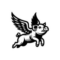 vôo porco logotipo projeto, porco logotipo Projeto vetor