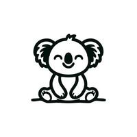 coala logotipo Projeto ilustração. coala . coala ícone mascote Projeto vetor