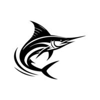 marlin pescaria logotipo ilustração vetor