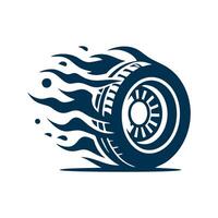 pneu logotipo. pneus logotipo Projeto modelo. silhueta roda vetor