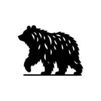 Preto e branco Urso logotipo. Urso logotipo Projeto modelo vetor