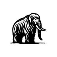 mamute animal logotipo Projeto. difícil Preto mamute Projeto. ilustração Projeto vetor