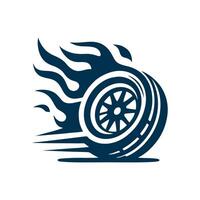 pneu logotipo. pneus logotipo Projeto modelo. silhueta roda vetor