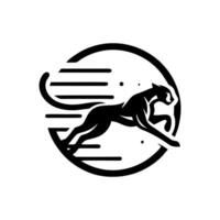 guepardo logo.running guepardo animal logotipo vetor