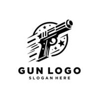design de logotipo de armas de fogo vetor