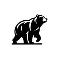 Preto e branco Urso logotipo. Urso logotipo Projeto modelo vetor