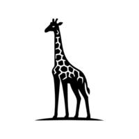 girafa animal logotipo projeto, logotipo ilustração vetor