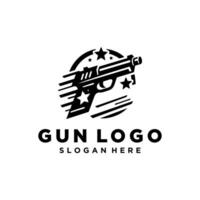 design de logotipo de armas de fogo vetor