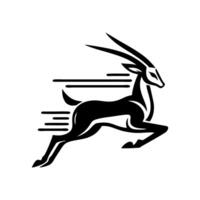 gazela logotipo. gazela ilustração. gazela selvagem animal vetor