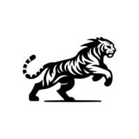 Preto tigre logotipo. tigre logotipo Projeto ilustração vetor