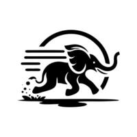 elefante logotipo. elefante ilustração vetor