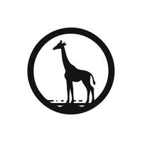 girafa animal logotipo projeto, logotipo ilustração vetor