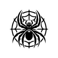 Preto aranha logotipo ilustração Projeto. aranha logotipo vetor