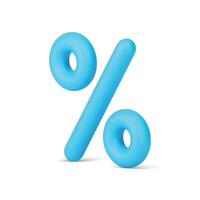 percentagem bancário financeiro compras desconto 3d ícone por cento isométrico placa realista vetor