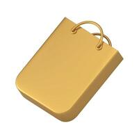 compras saco dourado pacote com alças venda desconto especial oferta 3d ícone realista vetor