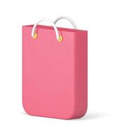 compras saco Rosa pacote para Cosmético beleza comprando supermercado cartão pacote 3d ícone vetor