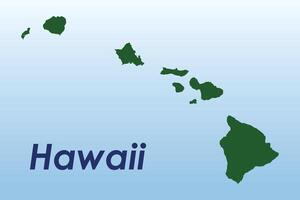 Havaí ilhas mapa ilustração vetor