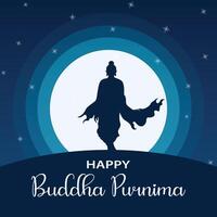 Buda purnima bandeira ilustração vetor